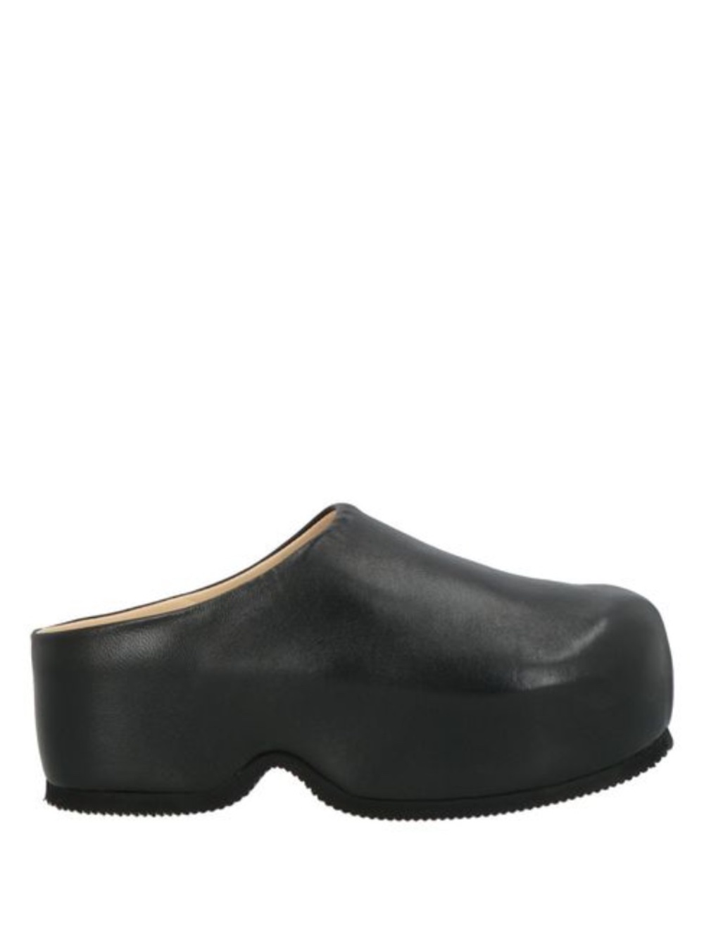Proenza Schouler Black Leather Bubble-Style Clogs in Size 36/Women's 6